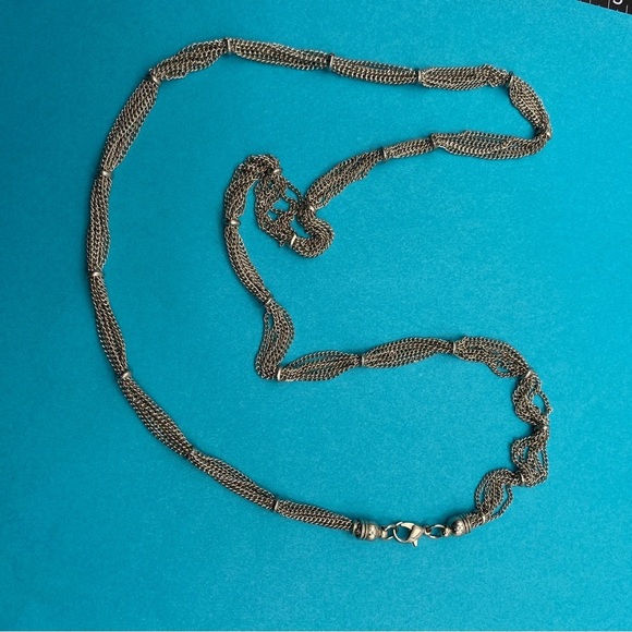 Vintage Silvertone Chain Necklace - Picture 4 of 8